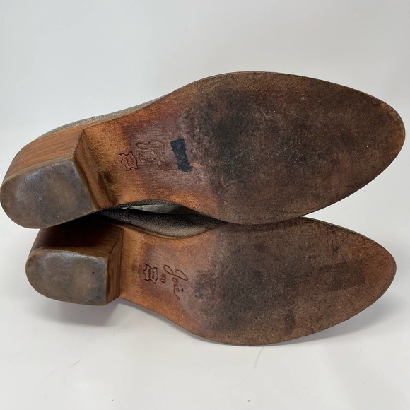 Joie Jodi Gold Metallic Leather Boots Booties Flaw Size Euro 40 - US 10 - Picture 8 of 8